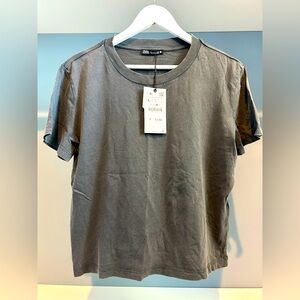 Zara Gray Short Sleeve Tee